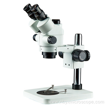 5-55x big field zoom trinocular stereo microscope